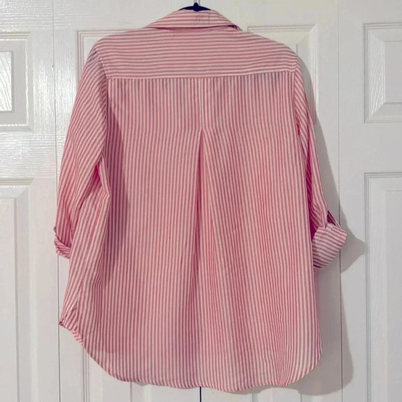 Velvet Heart | Pink and White striped | Elisa button down | size M - Picture 7 of 7